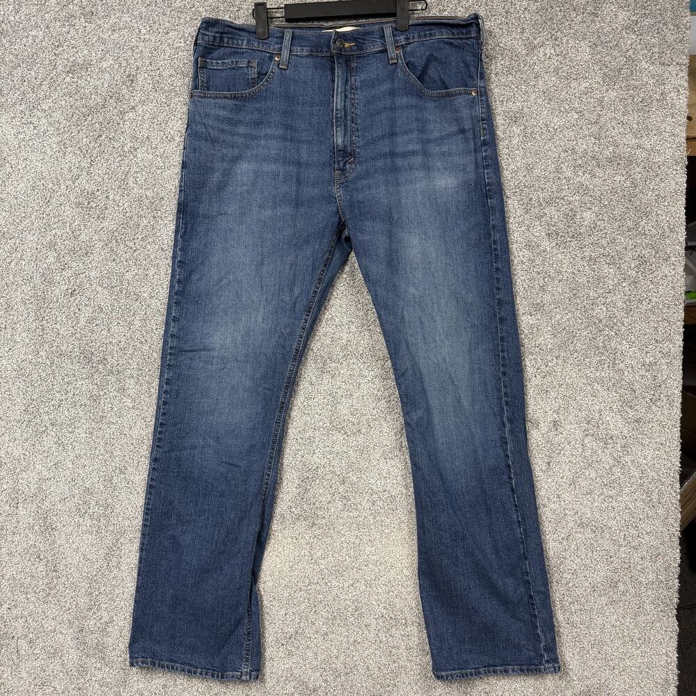Levi Strauss Signature Jeans Mens 38x32 Blue Bootcut Stretch Denim Classic